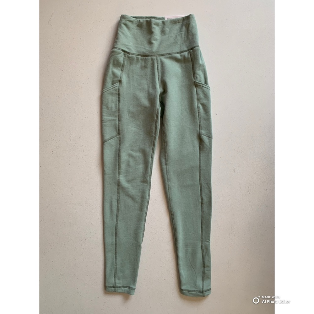 American Eagle Green The Everything Pocket Leggings Size XXS NWT